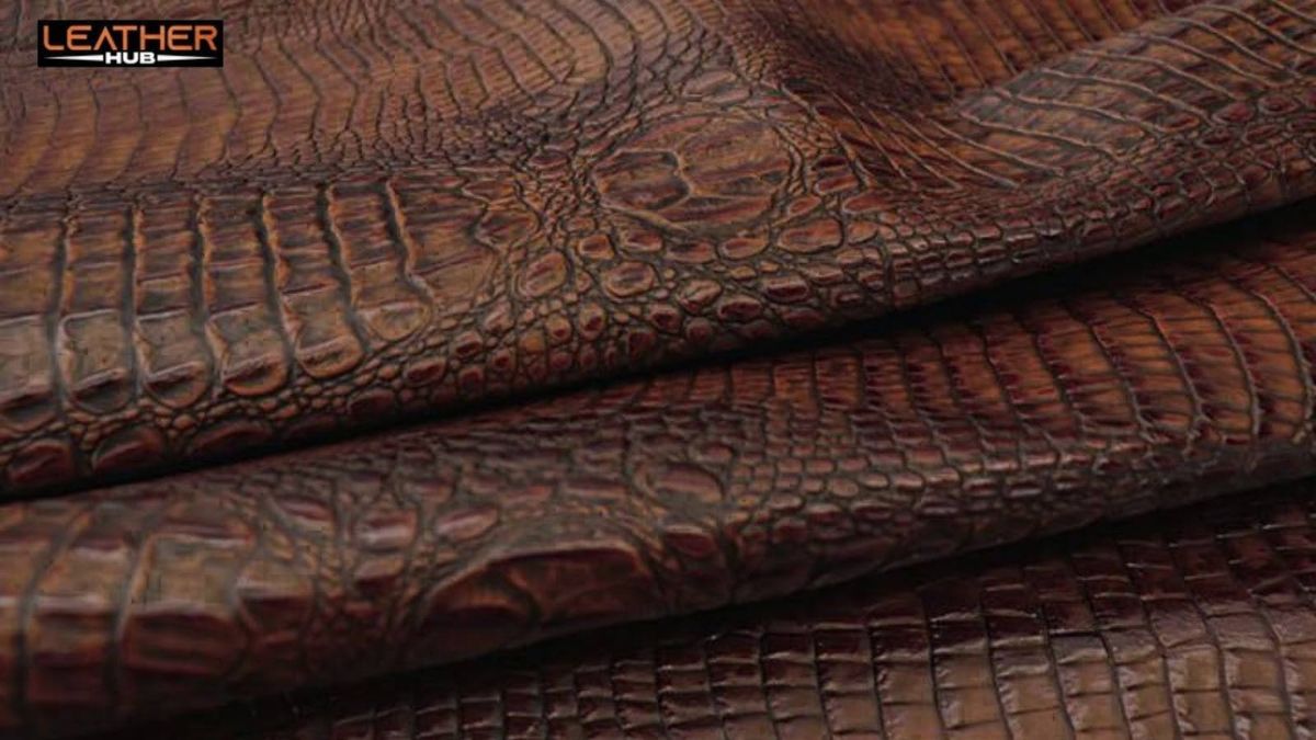 Croc Embossed Leather