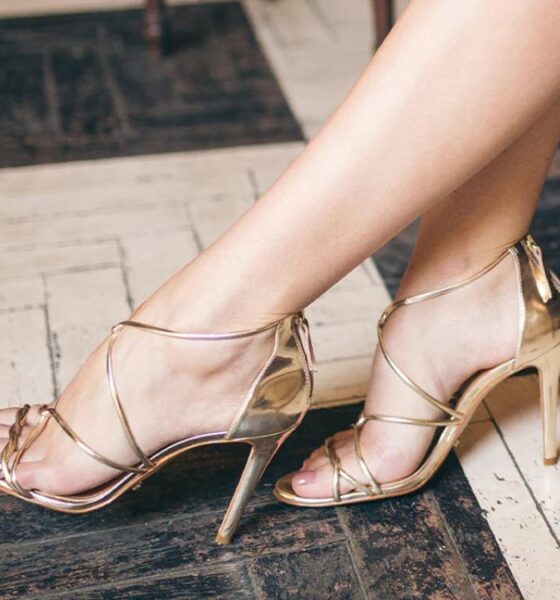gold heels
